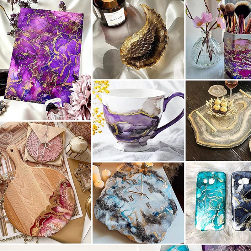 1 Set Art Ink Alcohol Resin Pigment Set Liquid Colorant Dye Ink Diffusion For UV Epoxy Resin DIY Jewelry Making Handmade Crafts 1 Set Art Ink Alcohol Resin Pigment Set Liquid Colorant Dye Ink Diffusion For UV Epoxy Resin DIY Jewelry Making Handmade Crafts