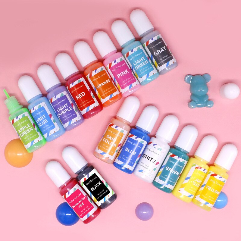 1 Set Art Ink Alcohol Resin Pigment Set Liquid Colorant Dye Ink Diffusion For UV Epoxy Resin DIY Jewelry Making Handmade Crafts