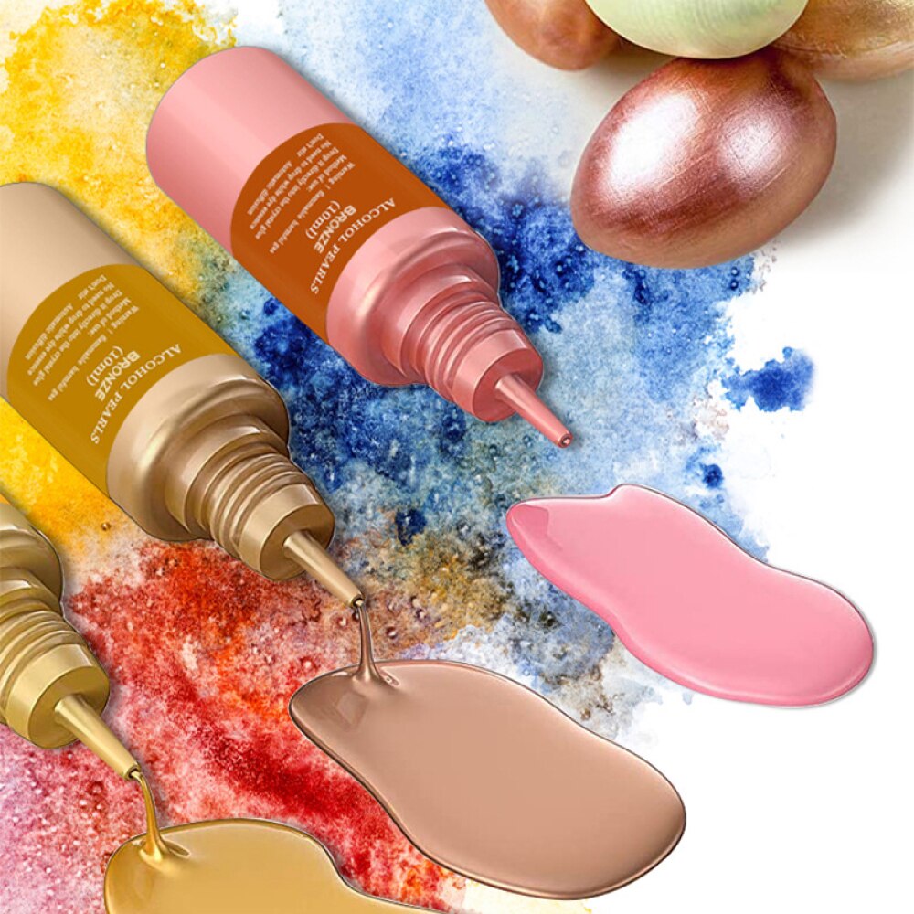 1 Set Art Ink Alcohol Resin Pigment Set Liquid Colorant Dye Ink Diffusion For UV Epoxy Resin DIY Jewelry Making Handmade Crafts