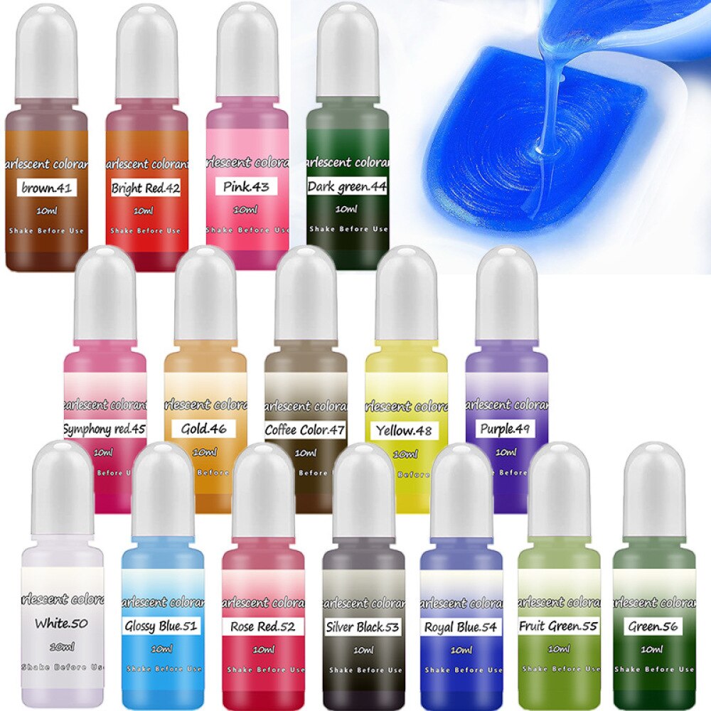 1 Set Art Ink Alcohol Resin Pigment Set Liquid Colorant Dye Ink Diffusion For UV Epoxy Resin DIY Jewelry Making Handmade Crafts