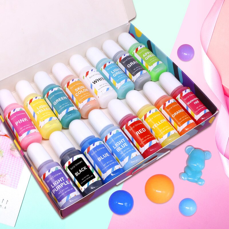 1 Set Art Ink Alcohol Resin Pigment Set Liquid Colorant Dye Ink Diffusion For UV Epoxy Resin DIY Jewelry Making Handmade Crafts