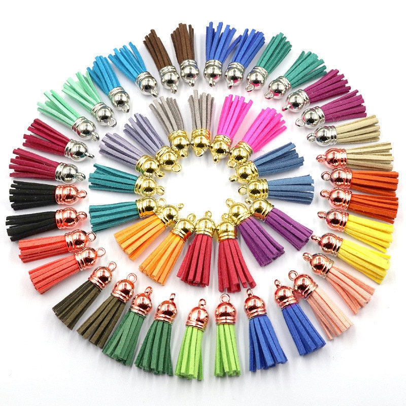 20/50pcs 38mm Leather Tassel Charms Gold Silver Cap Earring Fringe Keychain Pendant Straps Suede Tassels Diy Jewelry Accessories 20/50pcs 38mm Leather Tassel Charms Gold Silver Cap Earring Fringe Keychain Pendant Straps Suede Tassels Diy Jewelry Accessories