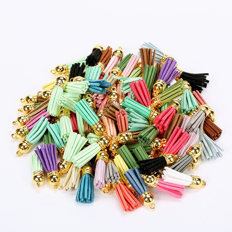 20/50pcs 38mm Leather Tassel Charms Gold Silver Cap Earring Fringe Keychain Pendant Straps Suede Tassels Diy Jewelry Accessories 20/50pcs 38mm Leather Tassel Charms Gold Silver Cap Earring Fringe Keychain Pendant Straps Suede Tassels Diy Jewelry Accessories
