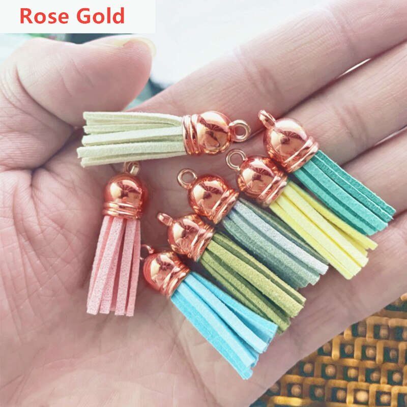 20/50pcs 38mm Leather Tassel Charms Gold Silver Cap Earring Fringe Keychain Pendant Straps Suede Tassels Diy Jewelry Accessories 20/50pcs 38mm Leather Tassel Charms Gold Silver Cap Earring Fringe Keychain Pendant Straps Suede Tassels Diy Jewelry Accessories