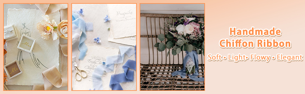 5m/Roll Frayed Silk Ribbon Edged Wrinkle Chiffon Handmade Ripped Wedding Party Flower Bouquet Gift Packing Decorations DIY Craft