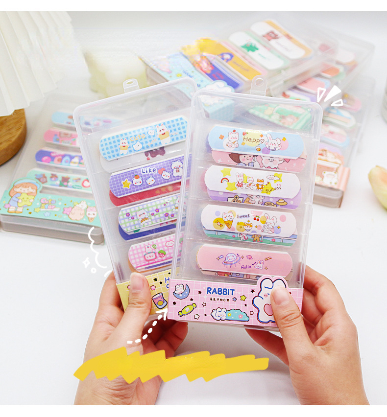 80pcs/lot Cute Cartoon Band Aid Bandage Hemostatic Sticker Breathable Waterproof Bandages First Aid Emergency Kit for Children