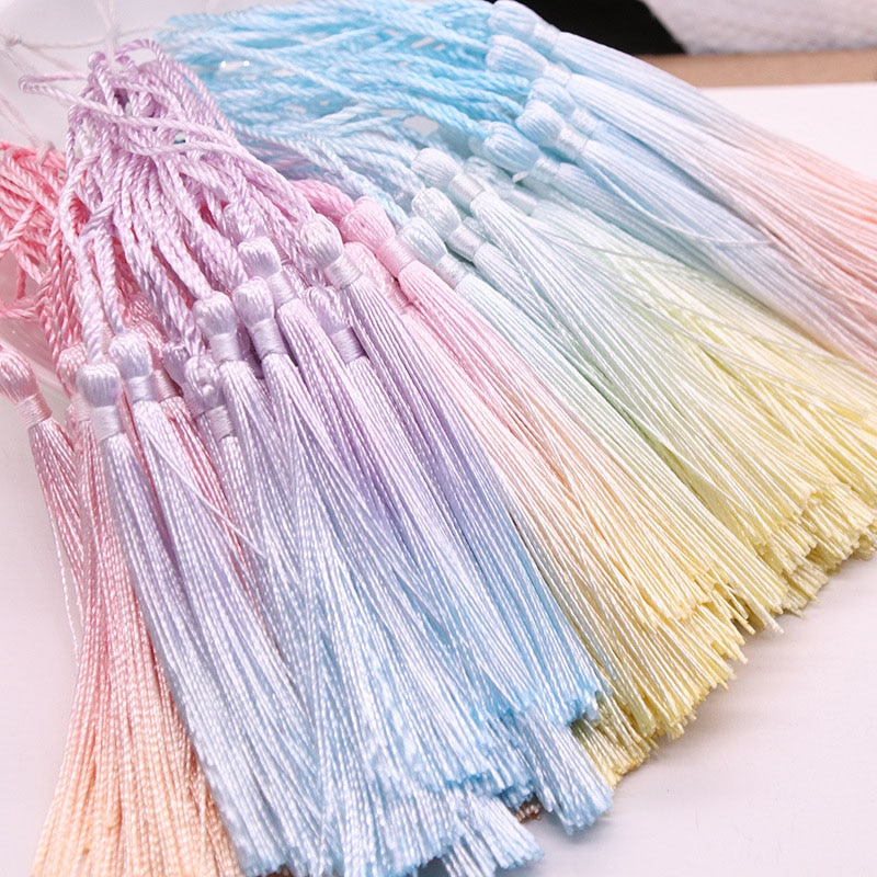 New Gradient 13cm Tassels For Crafts Polyester Silk Tassel Fringe Crafts Jewelry Diy Sewing Clothing Pendant Decor Bookmark New Gradient 13cm Tassels For Crafts Polyester Silk Tassel Fringe Crafts Jewelry Diy Sewing Clothing Pendant Decor Bookmark