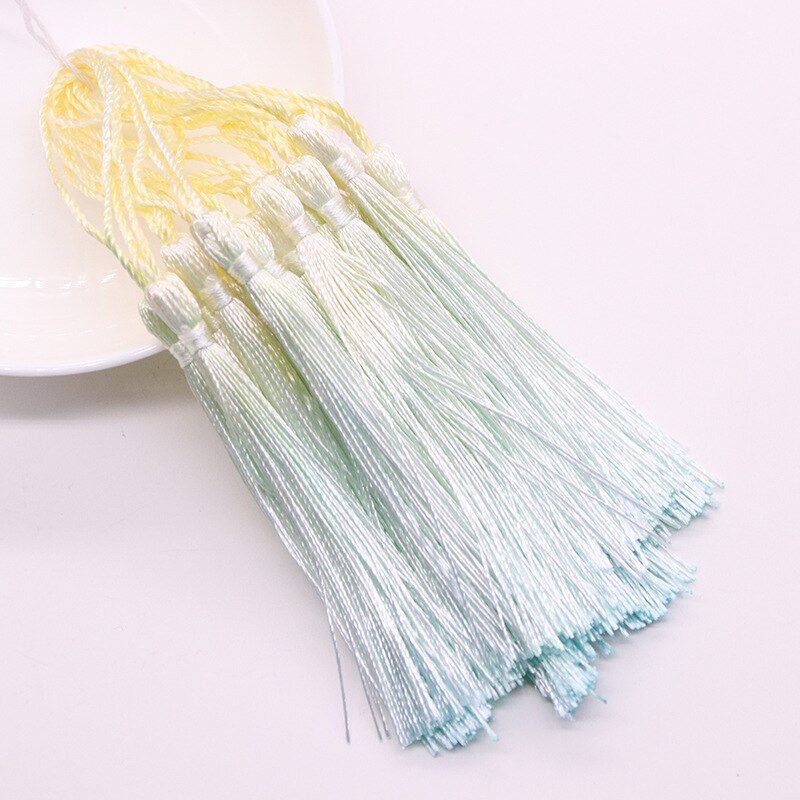 New Gradient 13cm Tassels For Crafts Polyester Silk Tassel Fringe Crafts Jewelry Diy Sewing Clothing Pendant Decor Bookmark New Gradient 13cm Tassels For Crafts Polyester Silk Tassel Fringe Crafts Jewelry Diy Sewing Clothing Pendant Decor Bookmark