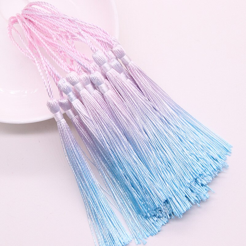 New Gradient 13cm Tassels For Crafts Polyester Silk Tassel Fringe Crafts Jewelry Diy Sewing Clothing Pendant Decor Bookmark New Gradient 13cm Tassels For Crafts Polyester Silk Tassel Fringe Crafts Jewelry Diy Sewing Clothing Pendant Decor Bookmark