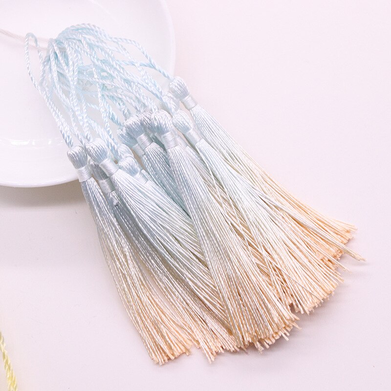 New Gradient 13cm Tassels For Crafts Polyester Silk Tassel Fringe Crafts Jewelry Diy Sewing Clothing Pendant Decor Bookmark New Gradient 13cm Tassels For Crafts Polyester Silk Tassel Fringe Crafts Jewelry Diy Sewing Clothing Pendant Decor Bookmark