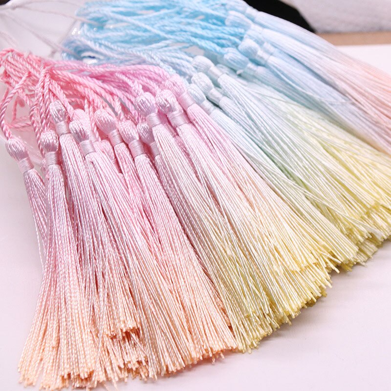 New Gradient 13cm Tassels For Crafts Polyester Silk Tassel Fringe Crafts Jewelry Diy Sewing Clothing Pendant Decor Bookmark New Gradient 13cm Tassels For Crafts Polyester Silk Tassel Fringe Crafts Jewelry Diy Sewing Clothing Pendant Decor Bookmark