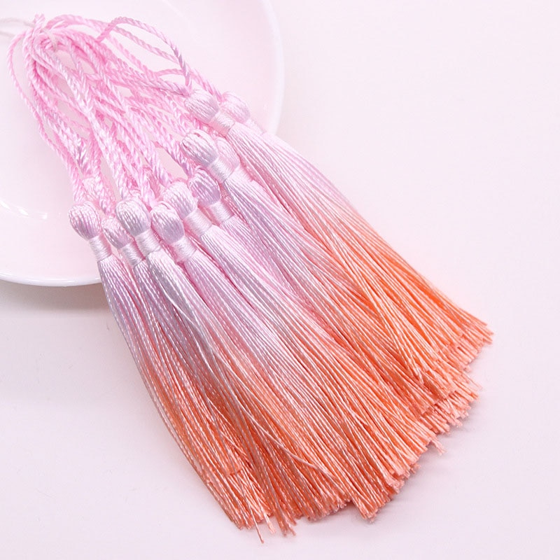 New Gradient 13cm Tassels For Crafts Polyester Silk Tassel Fringe Crafts Jewelry Diy Sewing Clothing Pendant Decor Bookmark New Gradient 13cm Tassels For Crafts Polyester Silk Tassel Fringe Crafts Jewelry Diy Sewing Clothing Pendant Decor Bookmark