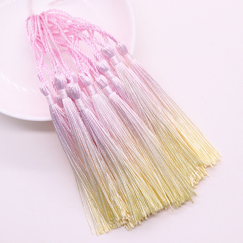 New Gradient 13cm Tassels For Crafts Polyester Silk Tassel Fringe Crafts Jewelry Diy Sewing Clothing Pendant Decor Bookmark New Gradient 13cm Tassels For Crafts Polyester Silk Tassel Fringe Crafts Jewelry Diy Sewing Clothing Pendant Decor Bookmark