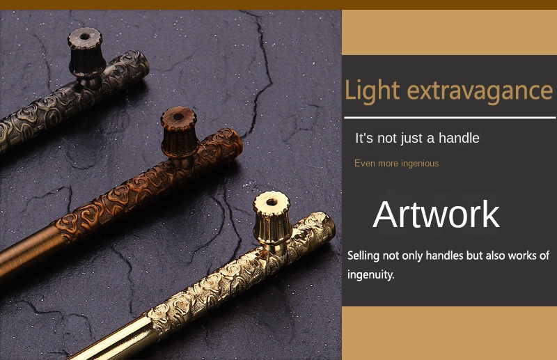 Vintage Creativity Drawer Knob Wardrobe Door Pulls Furniture Handle Golden Cudgel Bronze Cabinet Handles Hardware