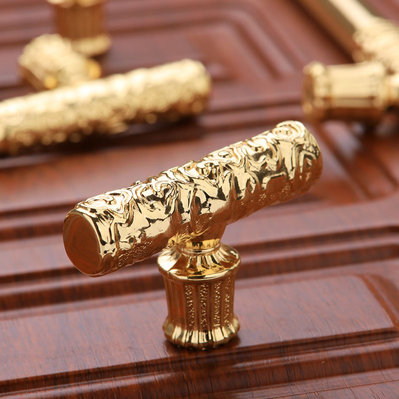 Vintage Creativity Drawer Knob Wardrobe Door Pulls Furniture Handle Golden Cudgel Bronze Cabinet Handles Hardware