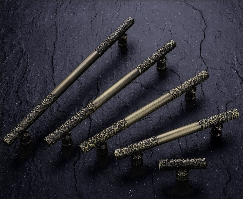 Vintage Creativity Drawer Knob Wardrobe Door Pulls Furniture Handle Golden Cudgel Bronze Cabinet Handles Hardware