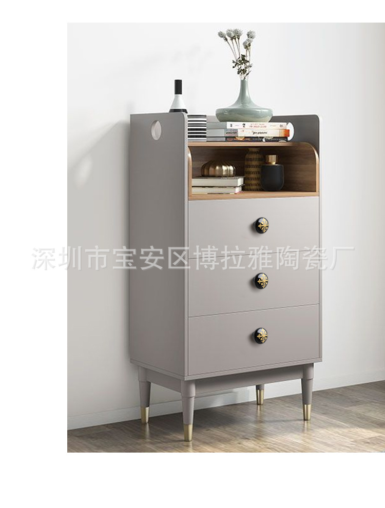 Kids Room Ceramic Cabinet Handle and Knobs Modern Simple Solid Color Cupboard Door Drawer Pulls Furniture Hardware Door Knob