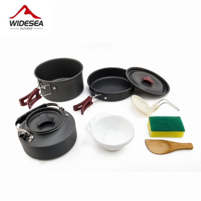 Widesea Camping Cookware Set Outdoor Pot Tableware Kit Cooking Water Kettle Pan Travel Cutlery Utensils Hiking Picnic Equipment Widesea Camping Cookware Set Outdoor Pot Tableware Kit Cooking Water Kettle Pan Travel Cutlery Utensils Hiking Picnic Equipment