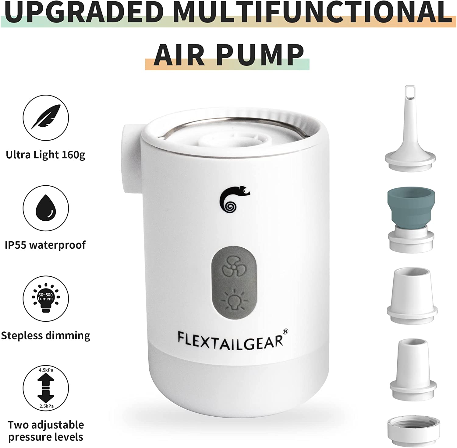FLEXTAILGEAR Max Pump 2 Pro Portable Mini Air Pump Camping Equipment Electric Inflator USB Charging Illumination For Outdoor FLEXTAILGEAR Max Pump 2 Pro Portable Mini Air Pump Camping Equipment Electric Inflator USB Charging Illumination For Outdoor