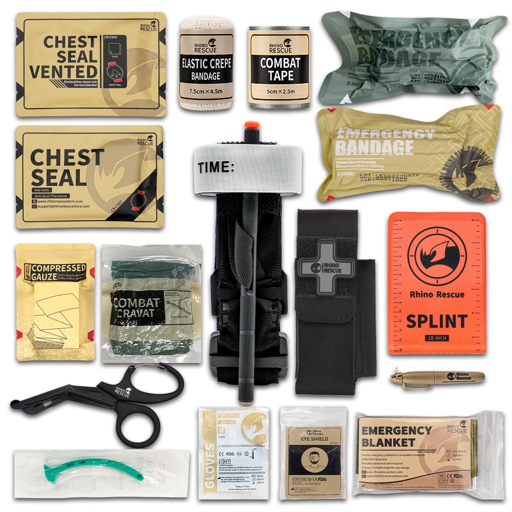 RHINO RESCUE Tactical Trauma Kit To Configure Survival Kit Outdoor Emergency First Aid Kit For Camping Hiking IFAK Refill Kit RHINO RESCUE Tactical Trauma Kit To Configure Survival Kit Outdoor Emergency First Aid Kit For Camping Hiking IFAK Refill Kit