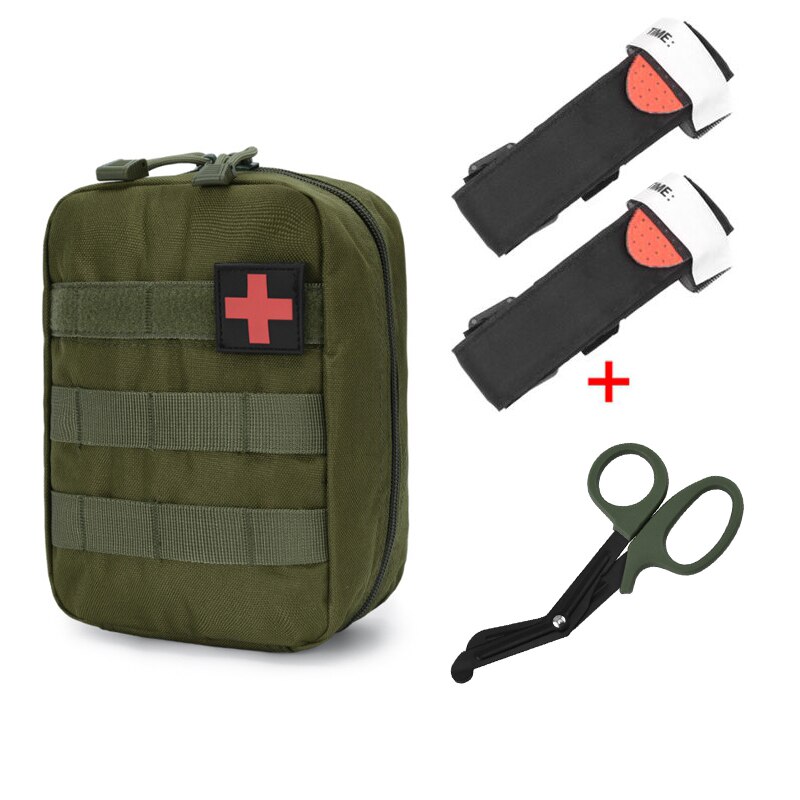Tactical Military First Aid Kit Tourniquet Molle Survival Set Pouch Nursing Holder Medical Gear Scissors Bag Outdoor Equipment