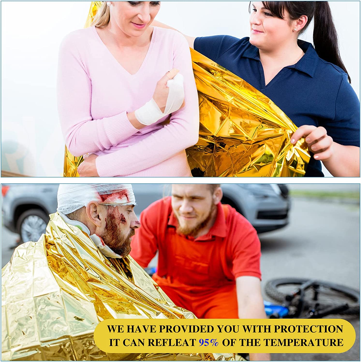 5-30Pc Outdoor Emergency Gold-Sliver Survival Blanket Waterproof First Aid Rescue Curtain Foil Thermal Military Blanket130X210Cm 5-30Pc Outdoor Emergency Gold-Sliver Survival Blanket Waterproof First Aid Rescue Curtain Foil Thermal Military Blanket130X210Cm