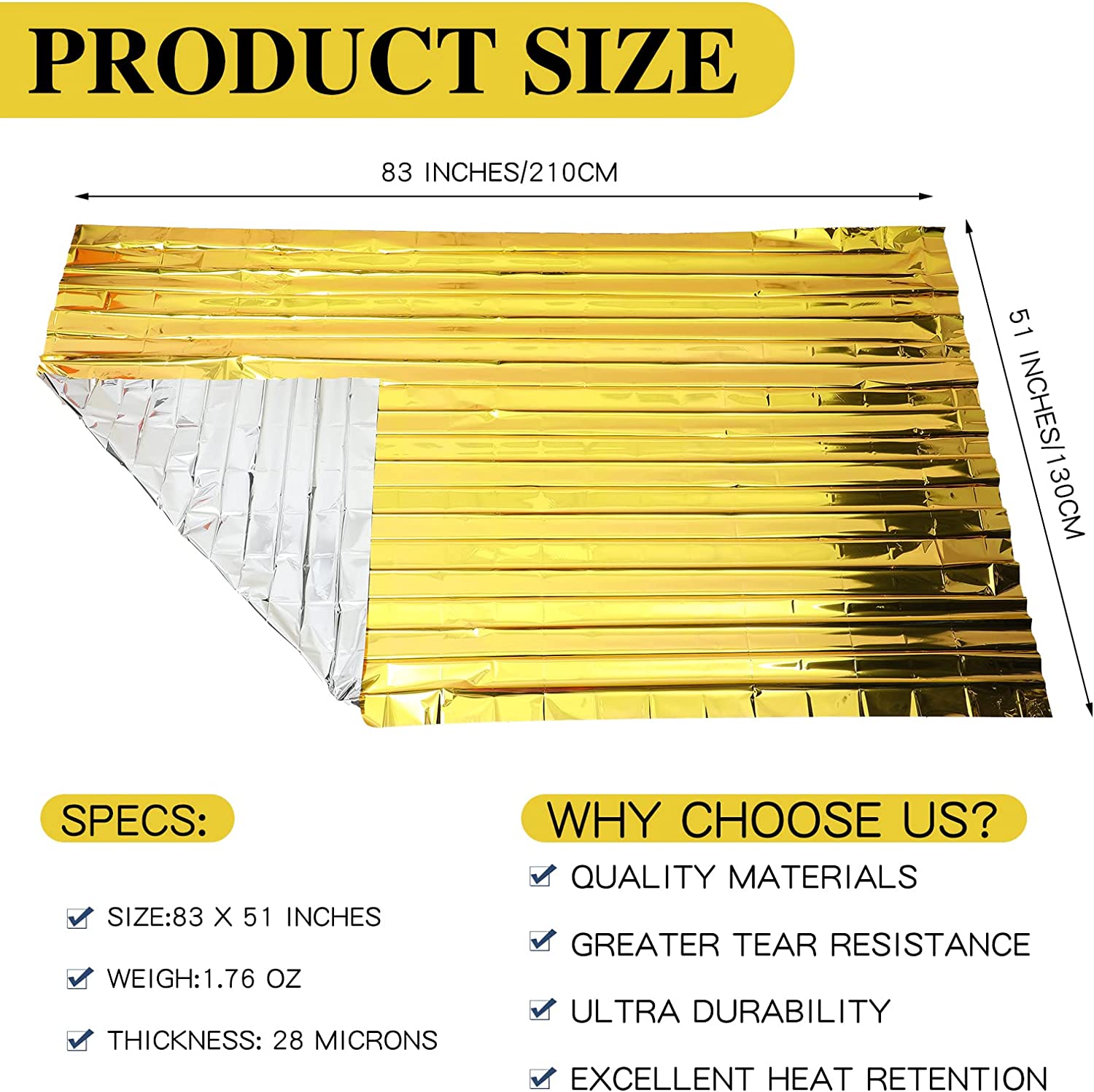 5-30Pc Outdoor Emergency Gold-Sliver Survival Blanket Waterproof First Aid Rescue Curtain Foil Thermal Military Blanket130X210Cm 5-30Pc Outdoor Emergency Gold-Sliver Survival Blanket Waterproof First Aid Rescue Curtain Foil Thermal Military Blanket130X210Cm