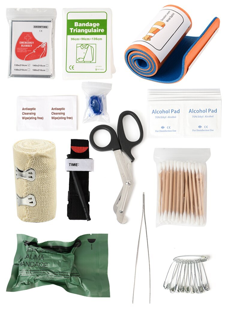 Survival First Aid Kit Outdoor Gear Emergency Tactical Medical Bag Military Trauma Bag for Camping Hunting Hiking Home Car
