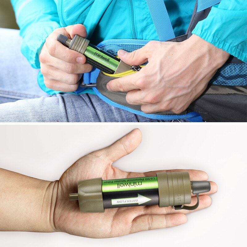 Miniwell L630 Personal Camping Purification Water Filter Straw for Survival or Emergency Supplies Miniwell L630 Personal Camping Purification Water Filter Straw for Survival or Emergency Supplies