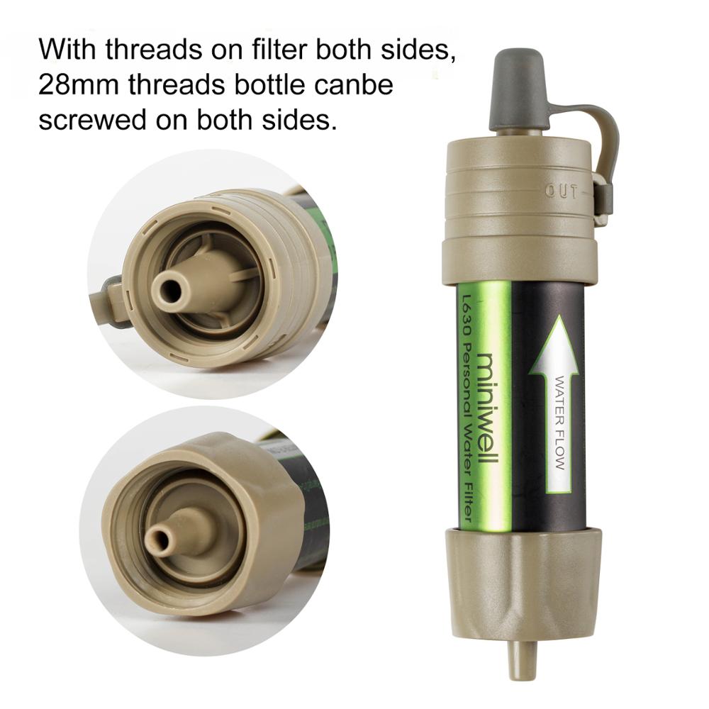 Miniwell L630 Personal Camping Purification Water Filter Straw for Survival or Emergency Supplies Miniwell L630 Personal Camping Purification Water Filter Straw for Survival or Emergency Supplies
