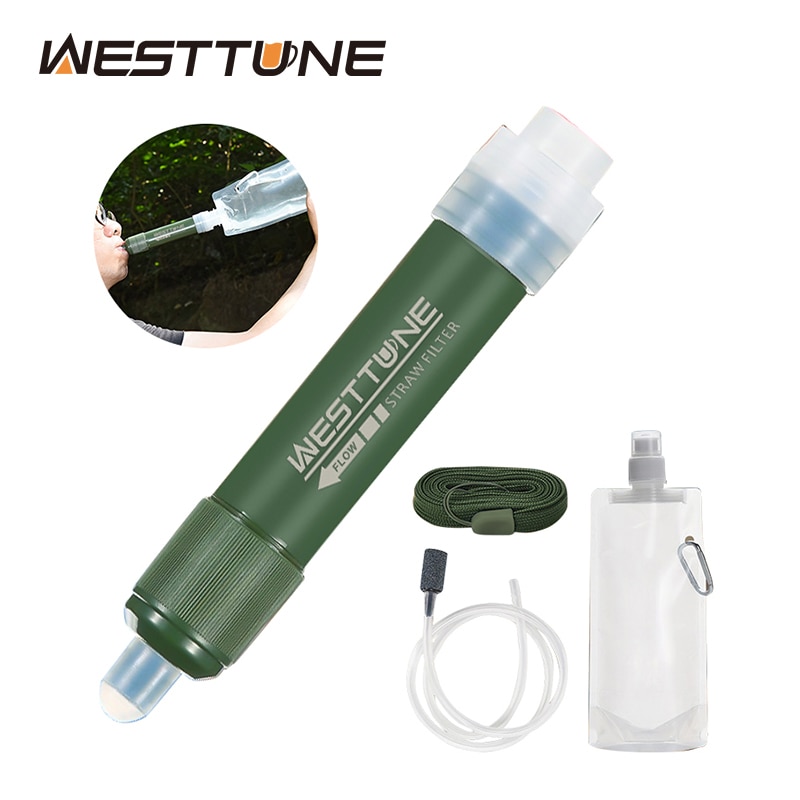 Mini Camping Purification Water Filter Straw TUP Carbon Fiber Water Bag for Survival or Emergency Supplies Mini Camping Purification Water Filter Straw TUP Carbon Fiber Water Bag for Survival or Emergency Supplies