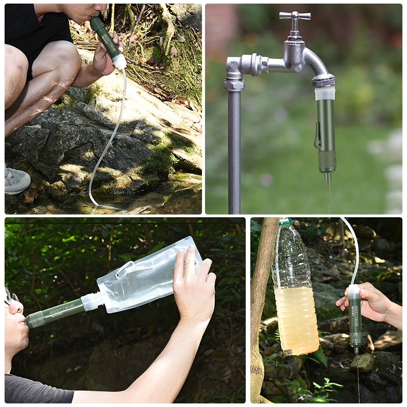 Mini Camping Purification Water Filter Straw TUP Carbon Fiber Water Bag for Survival or Emergency Supplies Mini Camping Purification Water Filter Straw TUP Carbon Fiber Water Bag for Survival or Emergency Supplies