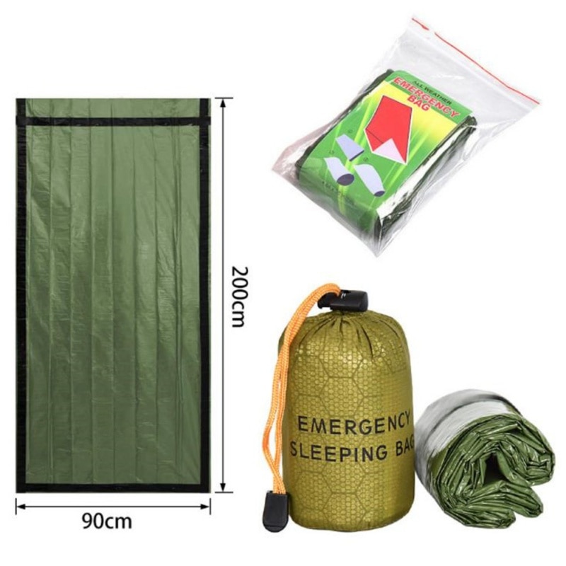 Survival Kit Thermal Blanket Reusable Portable Emergency Sleeping Bag Camping Blanket Waterproof Outdoor Supplies Survival Kit Thermal Blanket Reusable Portable Emergency Sleeping Bag Camping Blanket Waterproof Outdoor Supplies