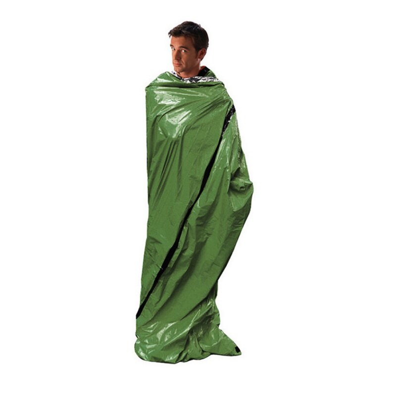 Survival Kit Thermal Blanket Reusable Portable Emergency Sleeping Bag Camping Blanket Waterproof Outdoor Supplies