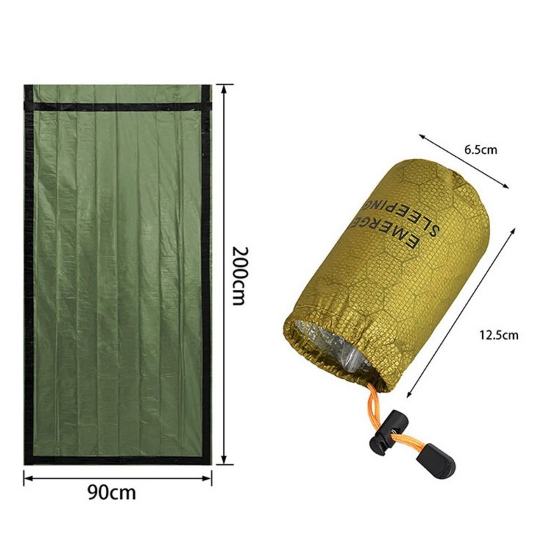 Survival Kit Thermal Blanket Reusable Portable Emergency Sleeping Bag Camping Blanket Waterproof Outdoor Supplies