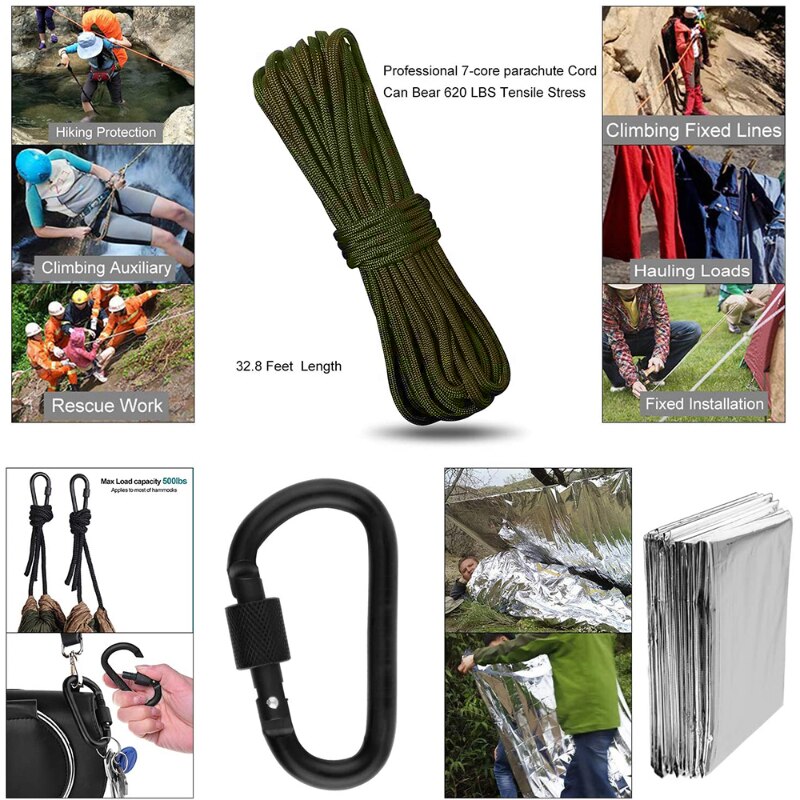 15 IN 1 Emergency Survival Kit Gear Camping Travel Multifunction Defense Equipment First Aid SOS Wilderness Adventure 15 IN 1 Emergency Survival Kit Gear Camping Travel Multifunction Defense Equipment First Aid SOS Wilderness Adventure