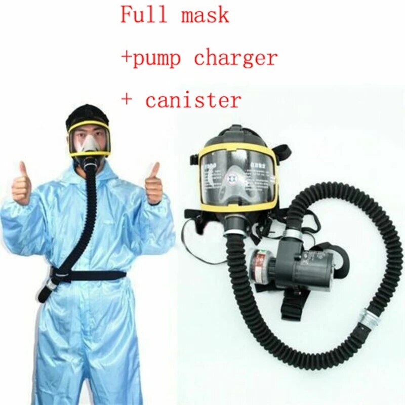 Protective Electric Constant Flow Supplied Air System Gas Mask Respirator Workplace Safety Supplie Full Face Gas Mask Respirator Protective Electric Constant Flow Supplied Air System Gas Mask Respirator Workplace Safety Supplie Full Face Gas Mask Respirator