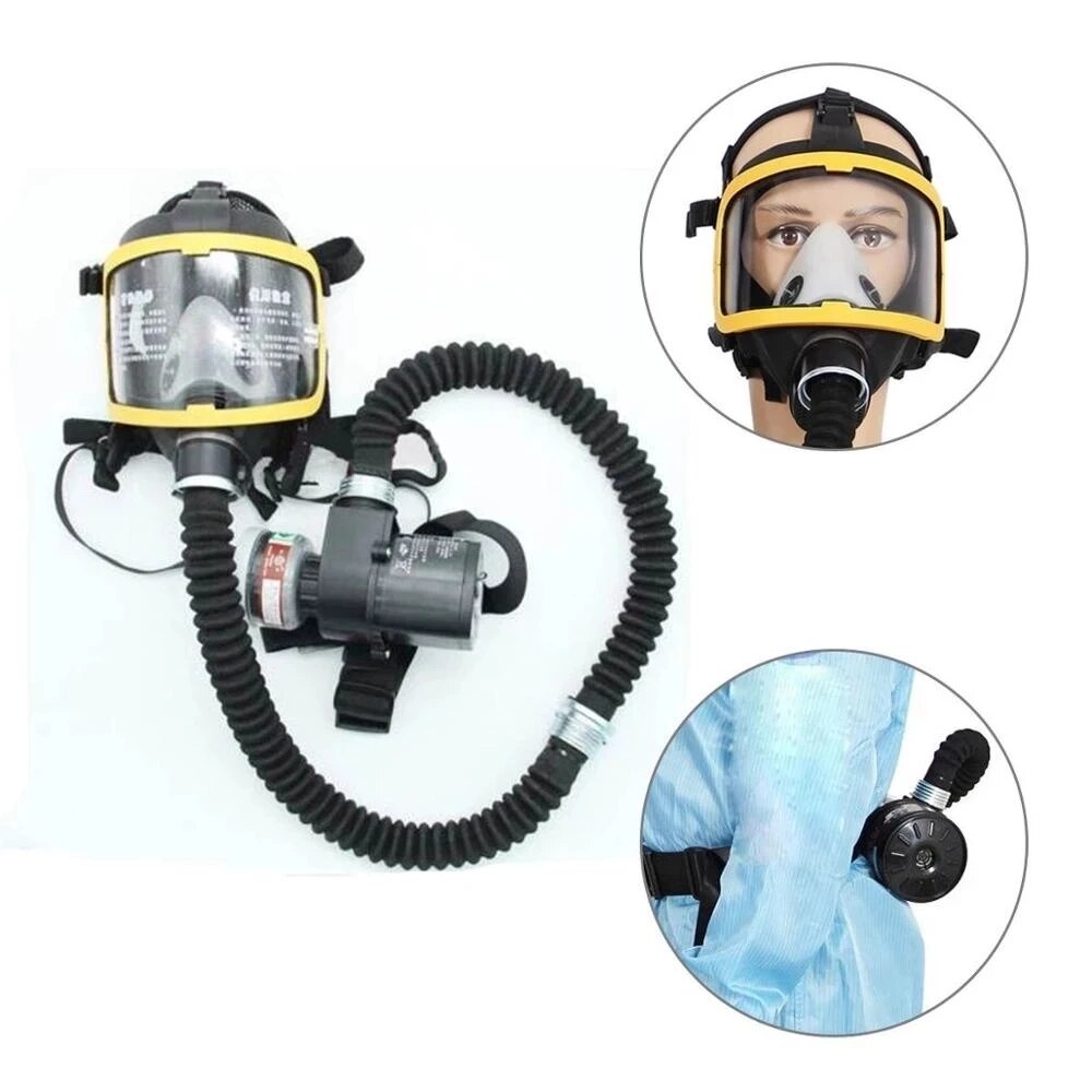 Protective Electric Constant Flow Supplied Air System Gas Mask Respirator Workplace Safety Supplie Full Face Gas Mask Respirator Protective Electric Constant Flow Supplied Air System Gas Mask Respirator Workplace Safety Supplie Full Face Gas Mask Respirator