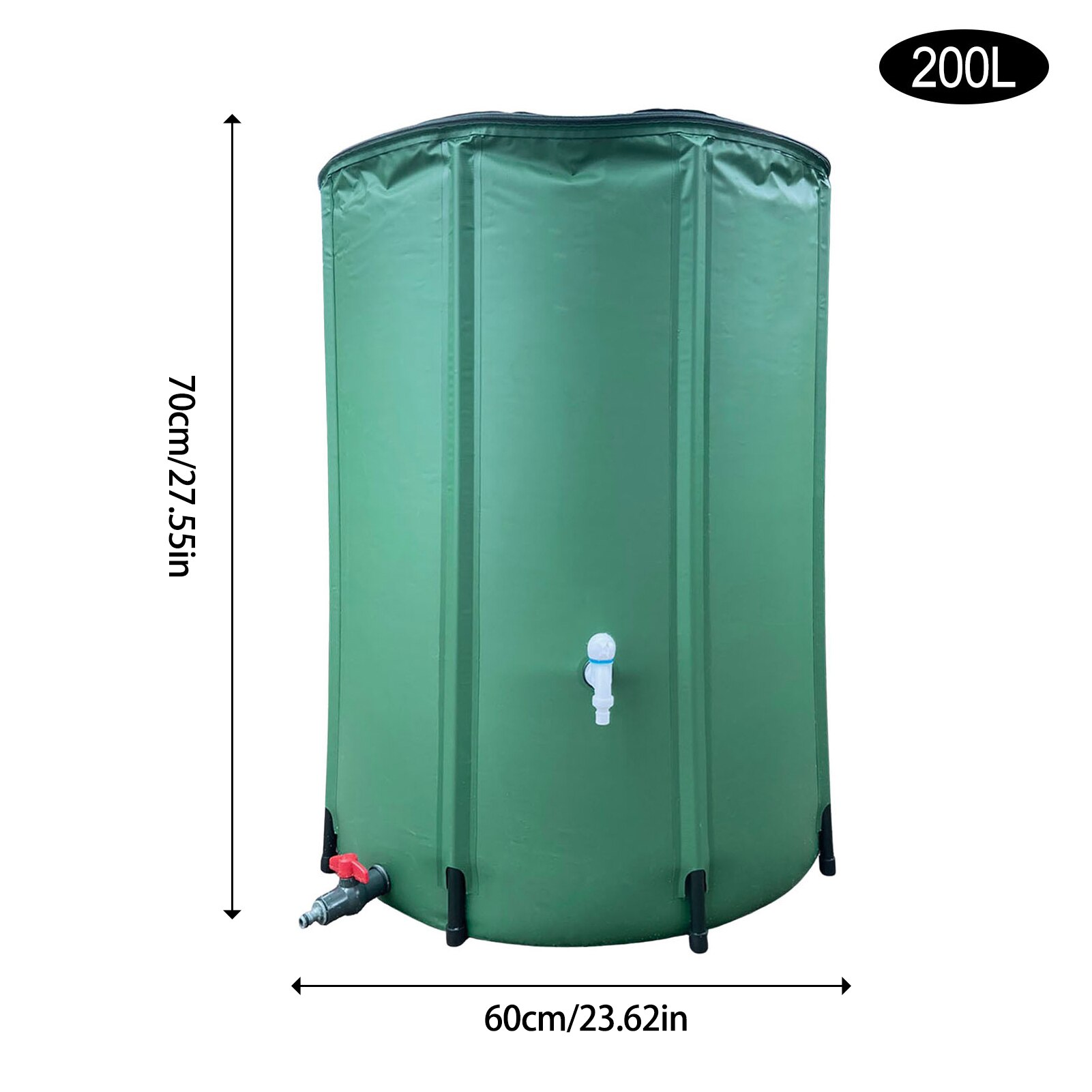 100-250L Rain Water Recovery Storage Tank Garden Irrigation Water Bucket Collapsible Rain Barrel Rainwater Collection Container