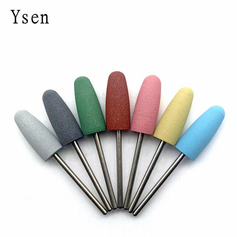 1Pcs Cuspidal Head 7 Colors Rubber&Silicon Carbide Nail Buffer Electric Manicure Machine Nail Drill Accessories Tools Nail Bit 1Pcs Cuspidal Head 7 Colors Rubber&Silicon Carbide Nail Buffer Electric Manicure Machine Nail Drill Accessories Tools Nail Bit