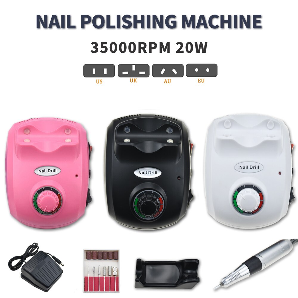 35000 RPM Electric Nail Drill Machine Mill Cutter Sets for Manicure Nail Tips Manicure Machine Electric Nail Pedicure File 35000 RPM Electric Nail Drill Machine Mill Cutter Sets for Manicure Nail Tips Manicure Machine Electric Nail Pedicure File