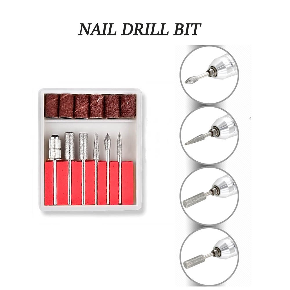 35000 RPM Electric Nail Drill Machine Mill Cutter Sets for Manicure Nail Tips Manicure Machine Electric Nail Pedicure File