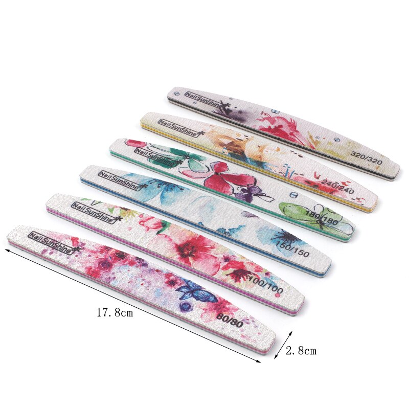 50pcs Colorful Nail File New Buffer UV Gel Polish Block Half Moon Nail Polishing Files Pedicure Manicure nagelvijl Nail Tools 50pcs Colorful Nail File New Buffer UV Gel Polish Block Half Moon Nail Polishing Files Pedicure Manicure nagelvijl Nail Tools