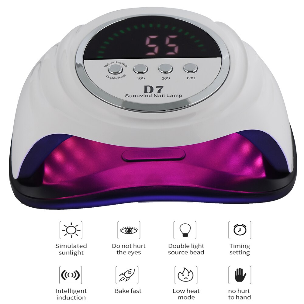 Nail Drying Lamp UV LED lamp for nails New D7 Gel Polish Dryer Manicure Nail Lamp With Smart Sensor Professiona Manicure Tools