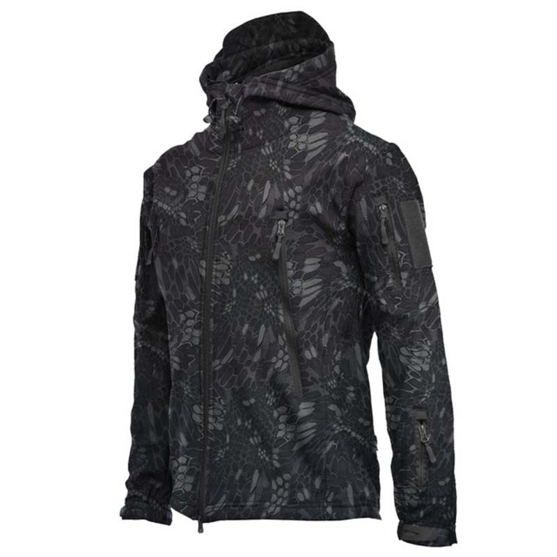 Military Outdoor Jackets Men Shark Skin Soft Shell Tactical Waterproof  Windbreaker Army Combat Jacket Mens Hooded Bomber Coats