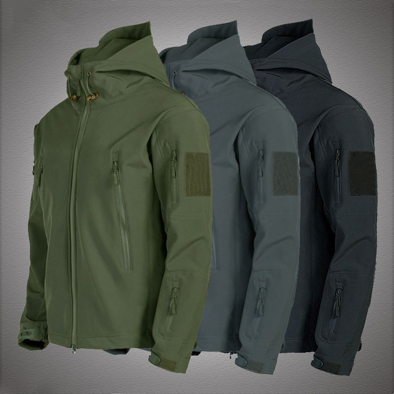 Military Shark Skin Soft Shell Jackets Men Tactical Windproof Waterproof jacket men Army Combat Jackets Mens Hooded Bomber Coats Military Shark Skin Soft Shell Jackets Men Tactical Windproof Waterproof jacket men Army Combat Jackets Mens Hooded Bomber Coats