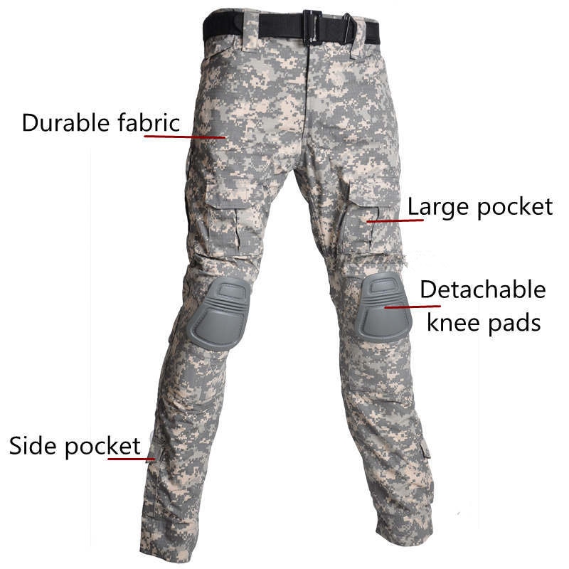 Multicam Camouflage Military Tactical Pants Army Wear-resistant Hiking Pant Paintball Combat Pant With Knee Pads Hunting Clothes Multicam Camouflage Military Tactical Pants Army Wear-resistant Hiking Pant Paintball Combat Pant With Knee Pads Hunting Clothes