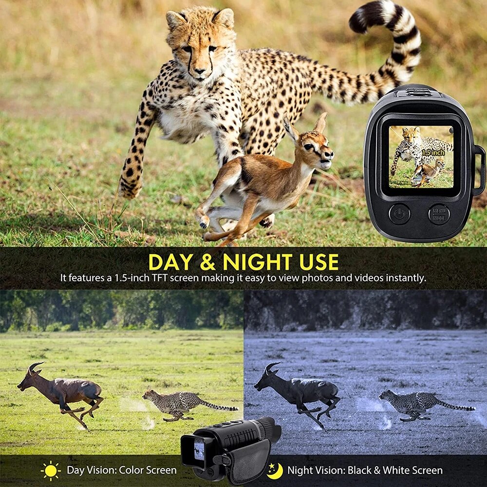 Monocular Night Vision Device 1080P HD Infrared Camera 5X Digital Light Zoom Hunting Telescope Outdoor Search Full Darkness 300m Monocular Night Vision Device 1080P HD Infrared Camera 5X Digital Light Zoom Hunting Telescope Outdoor Search Full Darkness 300m