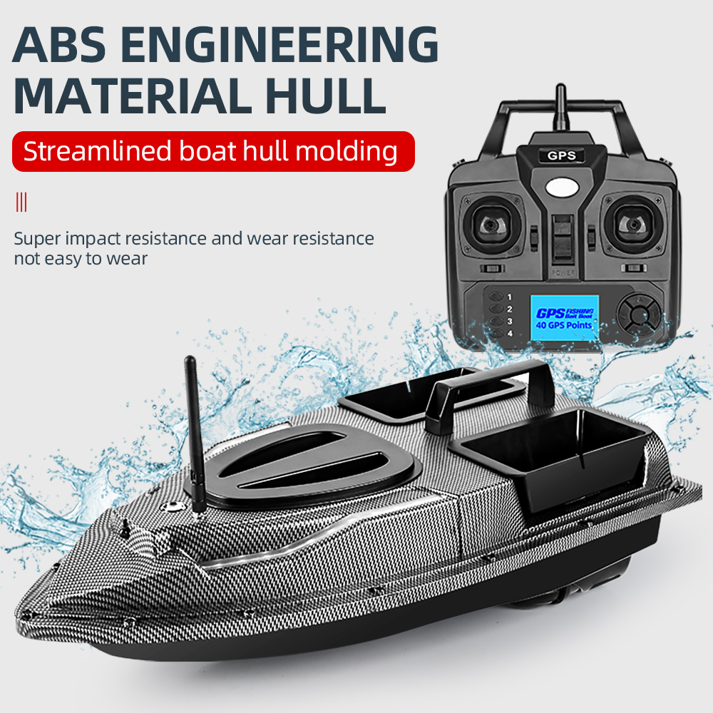 500M Auto Driving Return V900 GPS 40 Points Sonar 1.5KG V700 RC Bait Boat With Steering Light For Fishing Wireless Fish Finder