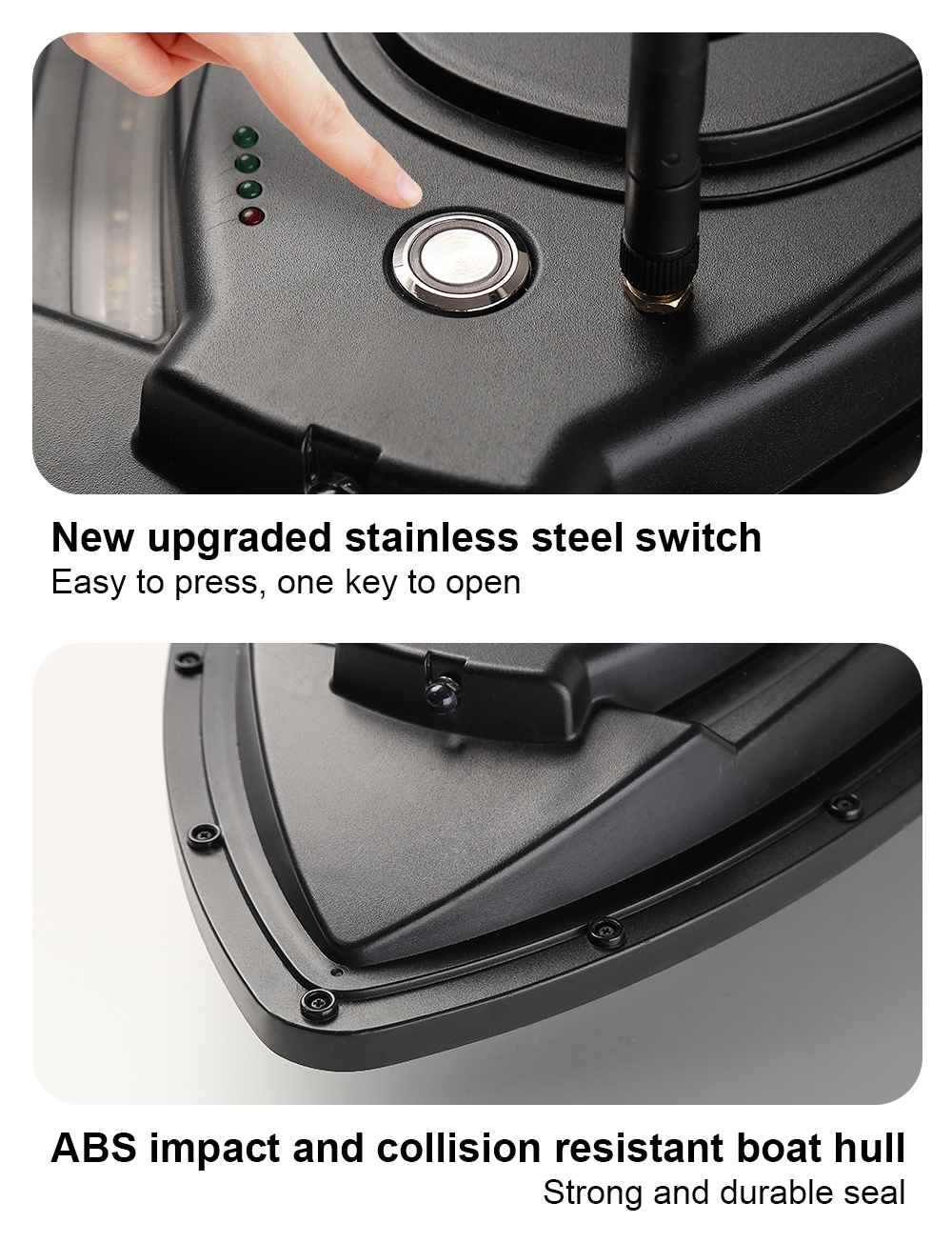 500M Auto Driving Return V900 GPS 40 Points Sonar 1.5KG V700 RC Bait Boat With Steering Light For Fishing Wireless Fish Finder